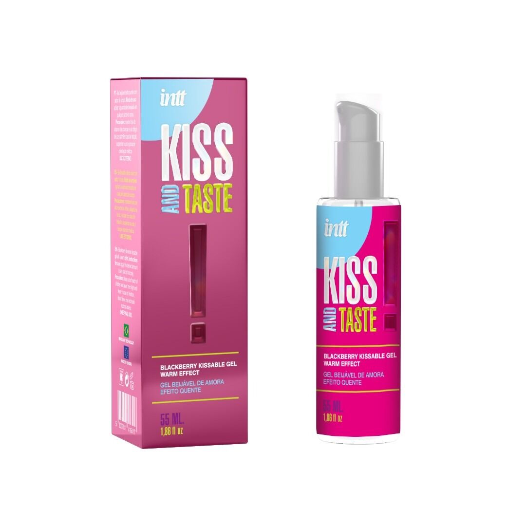 Масажний гель Intt KISS AND TASTE! зі смаком ожини