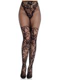 Колготки Leg Avenue Dahlia Lace Tights with Net Thigh Detail