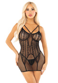 Бодістокінг Leg Avenue Heart Net Dress One