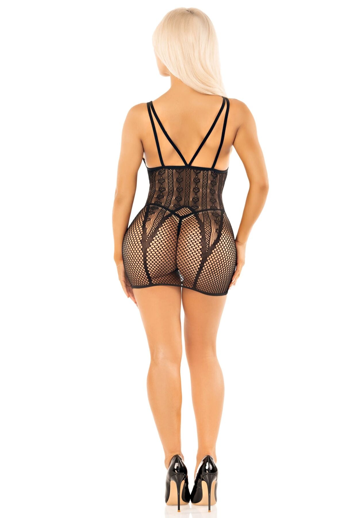 Бодістокінг Leg Avenue Heart Net Dress One