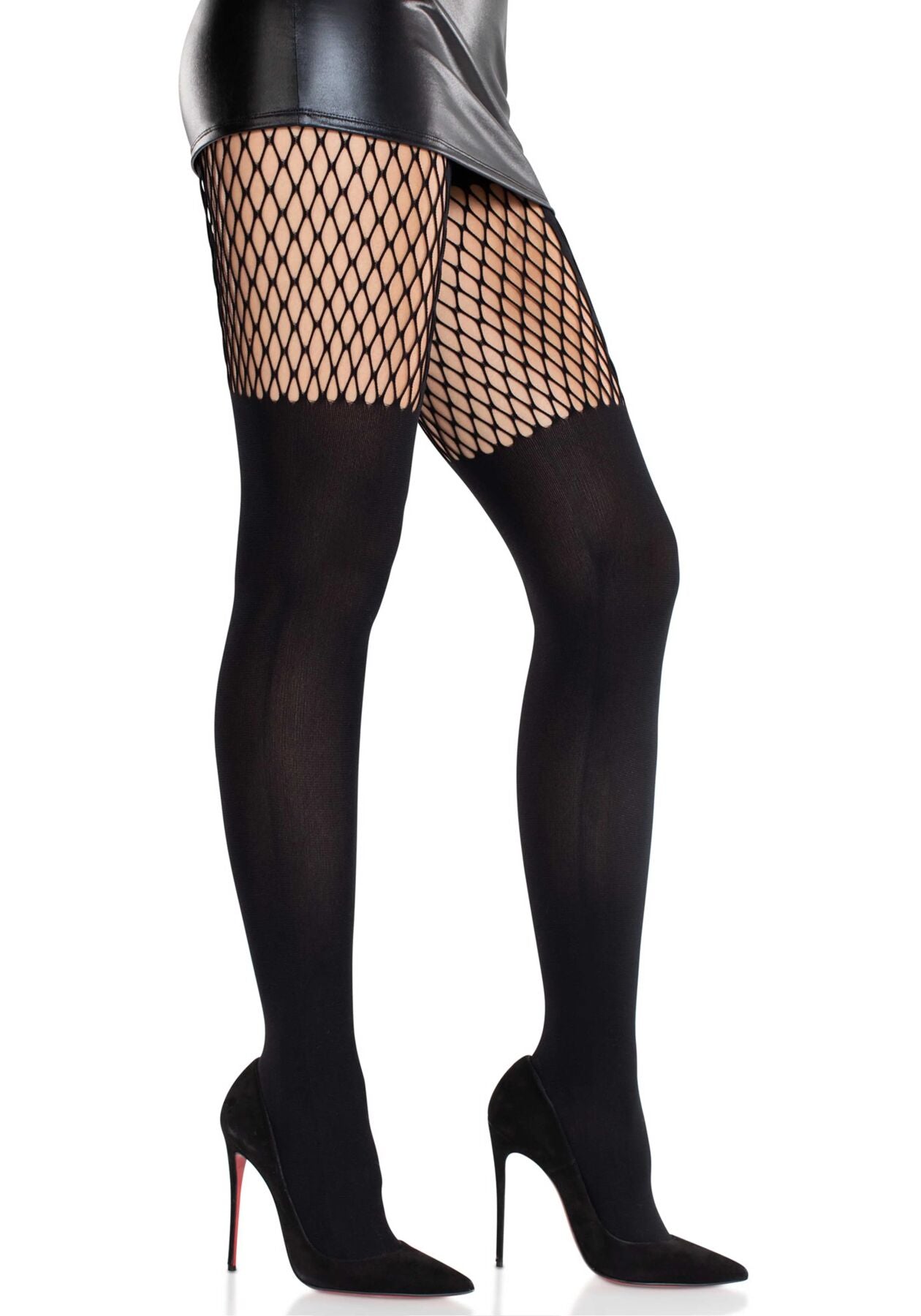 Колготки Leg Avenue Garter Illusion Tights with Net Detail One