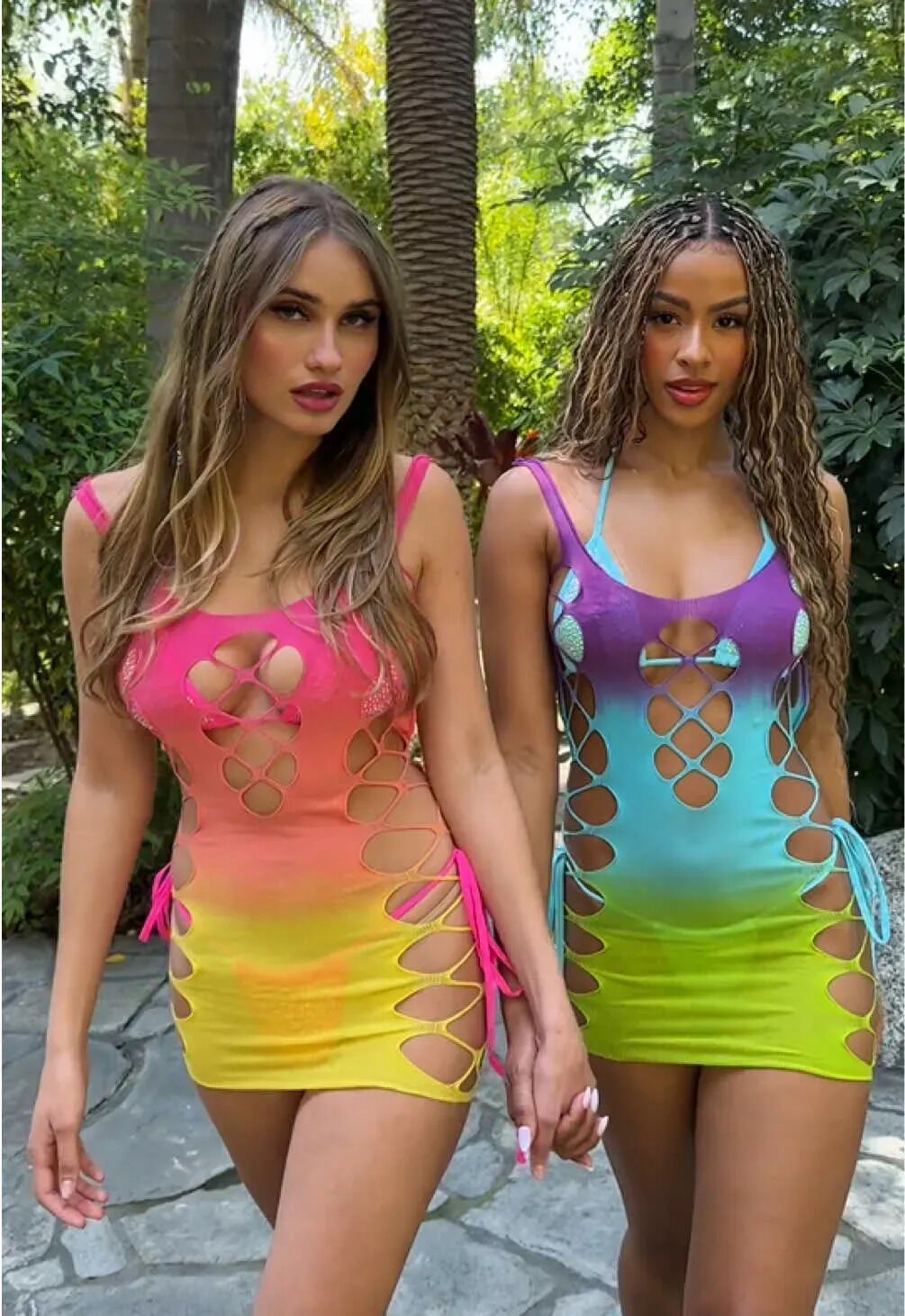 Сукня Leg Avenue Seamless Ombre Faux Lace Up Dress