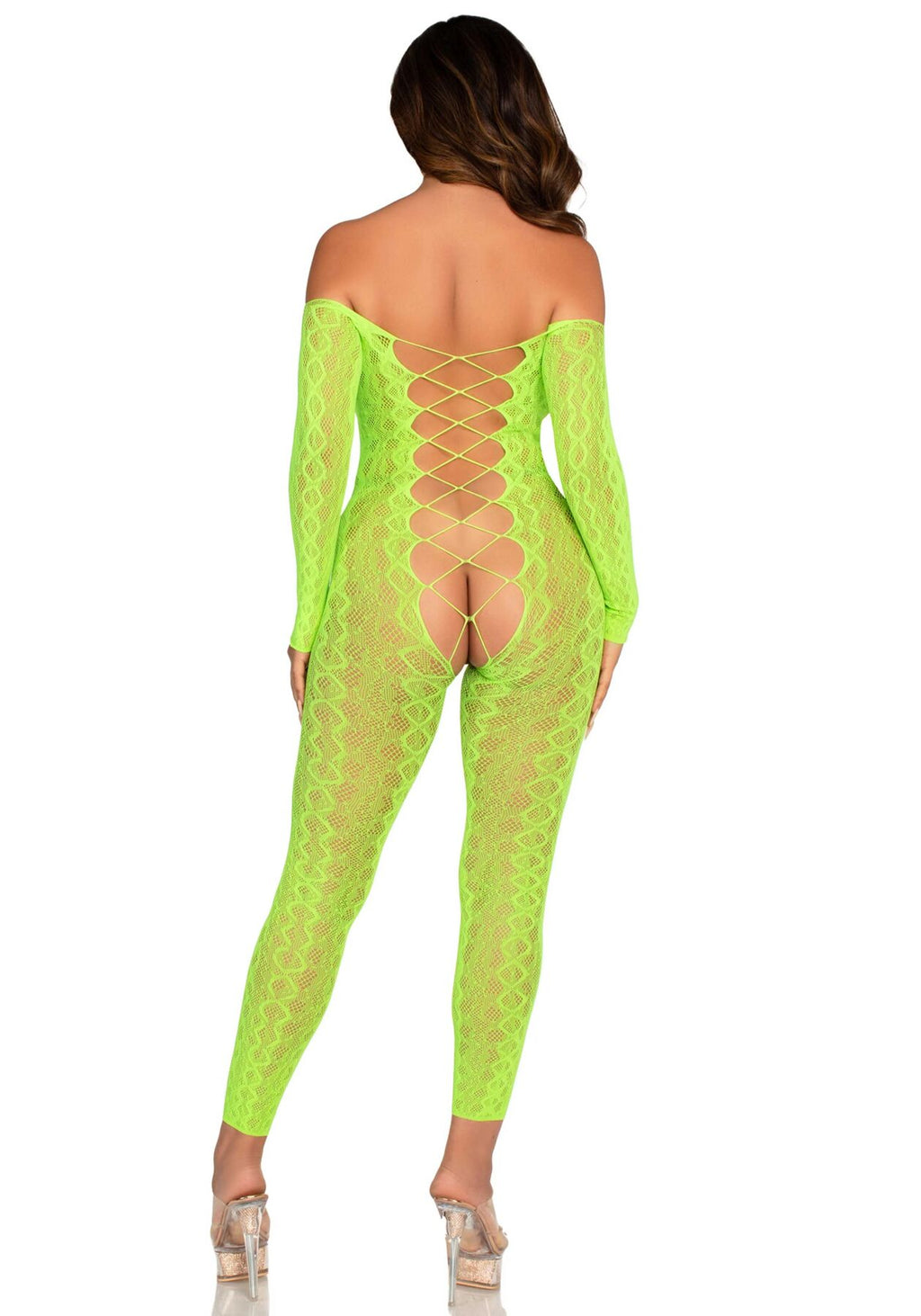 Бодістокінг Leg Avenue Crotchless Footless Lingerie Bodystocking One