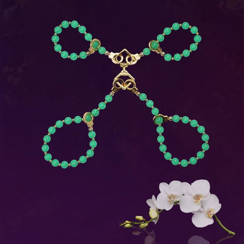 Нефритові наручники та поножі LOCKINK Jade Handcuffs &