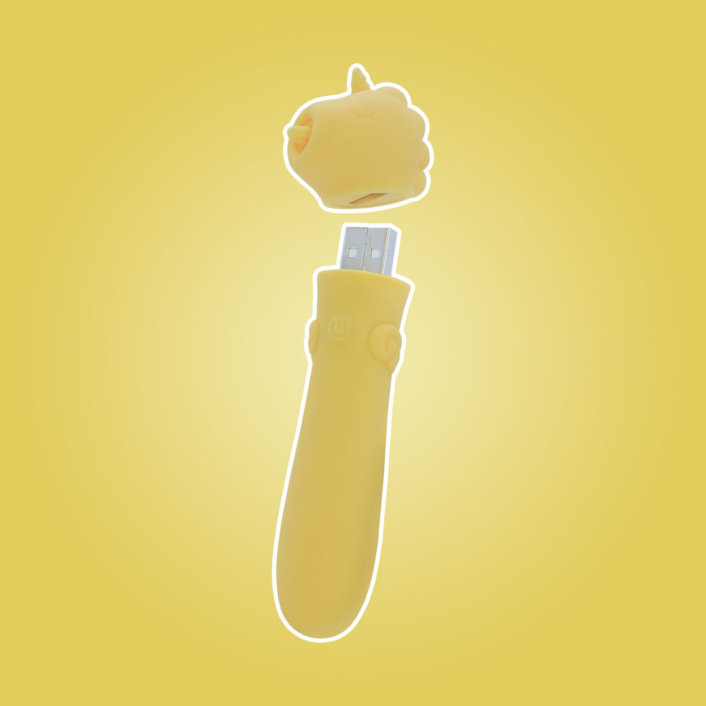 Вібратор-єдиноріжка Unihorn USB Bullet - Bean Blossom