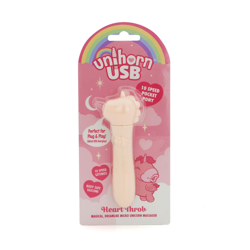 Вібратор-єдиноріжка Unihorn USB Bullet - Heart Throb