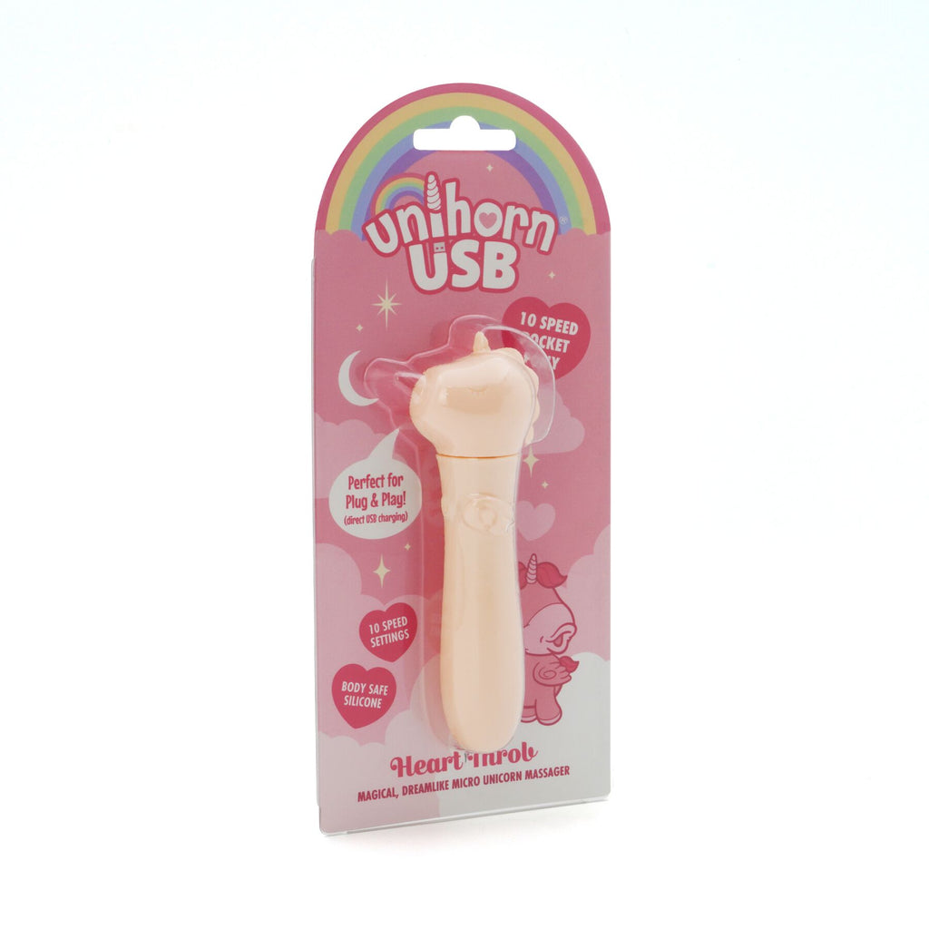 Вібратор-єдиноріжка Unihorn USB Bullet - Heart Throb