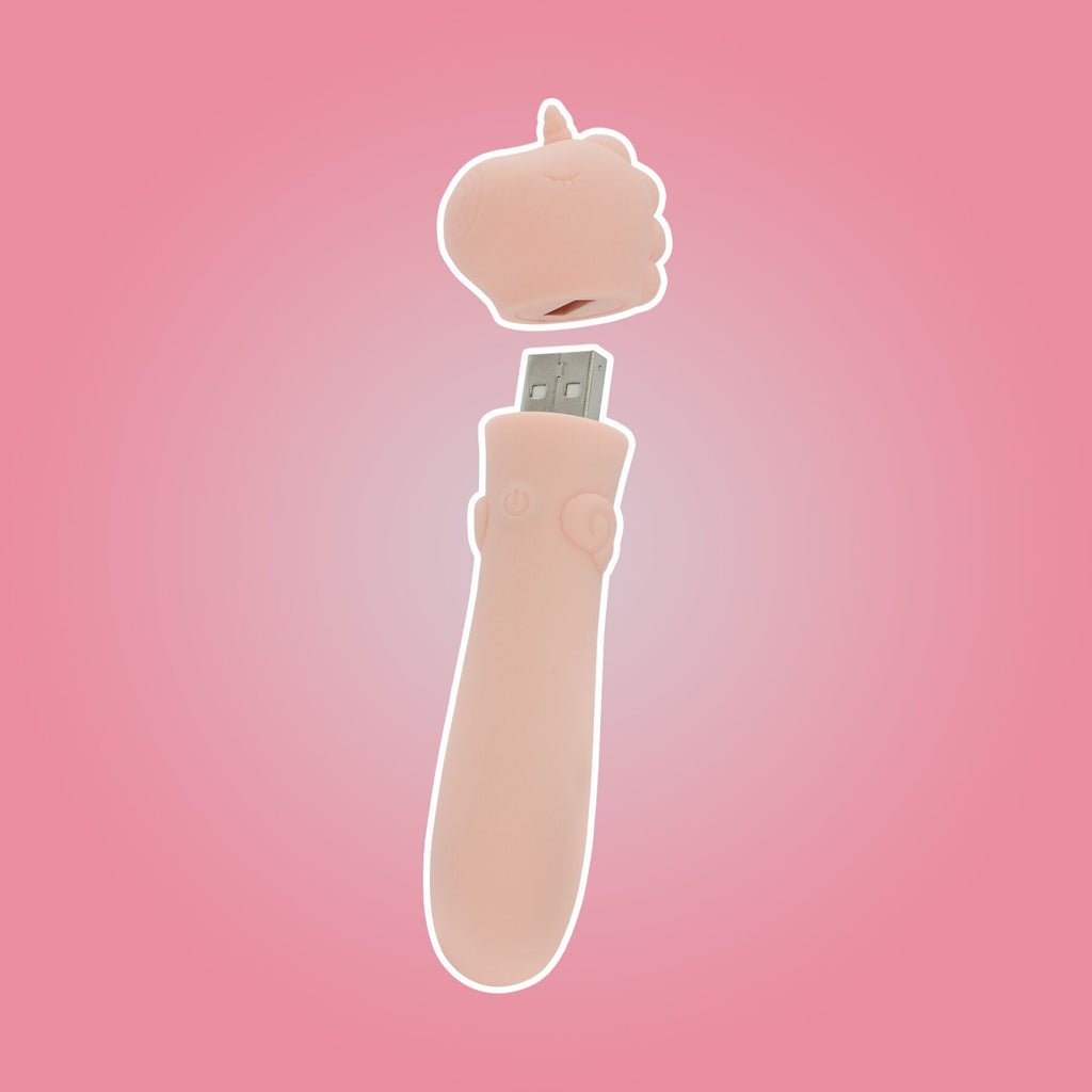 Вібратор-єдиноріжка Unihorn USB Bullet - Heart Throb