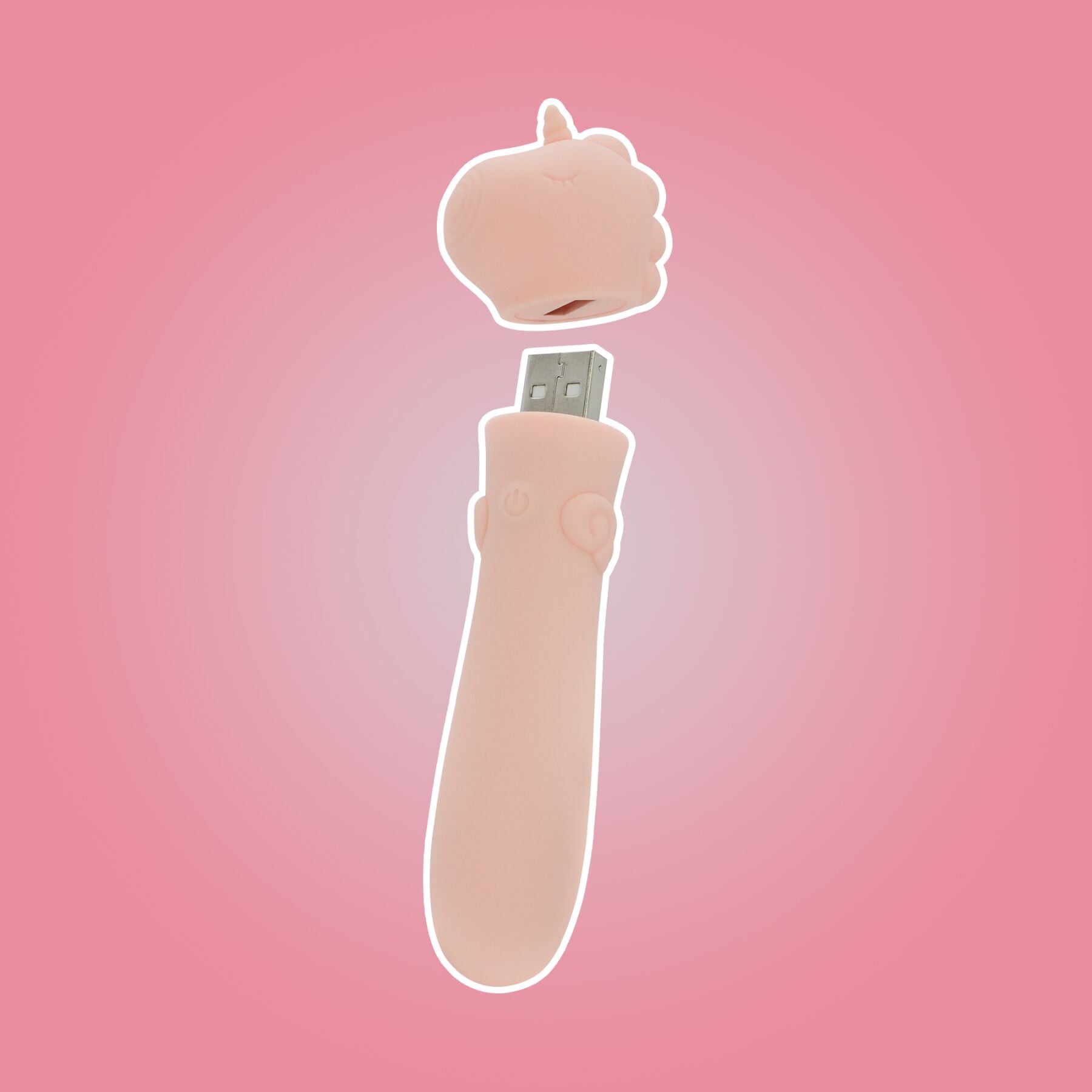 Вібратор-єдиноріжка Unihorn USB Bullet - Heart Throb