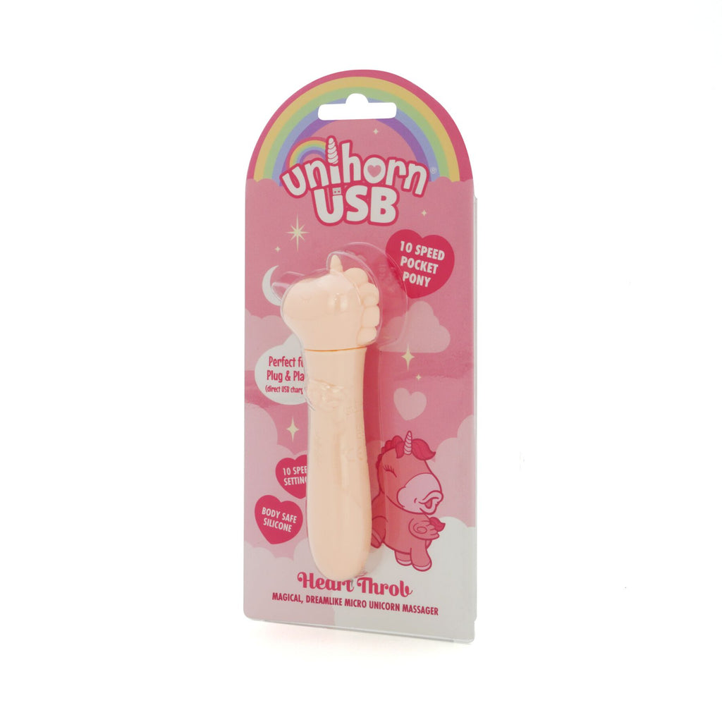 Вібратор-єдиноріжка Unihorn USB Bullet - Heart Throb