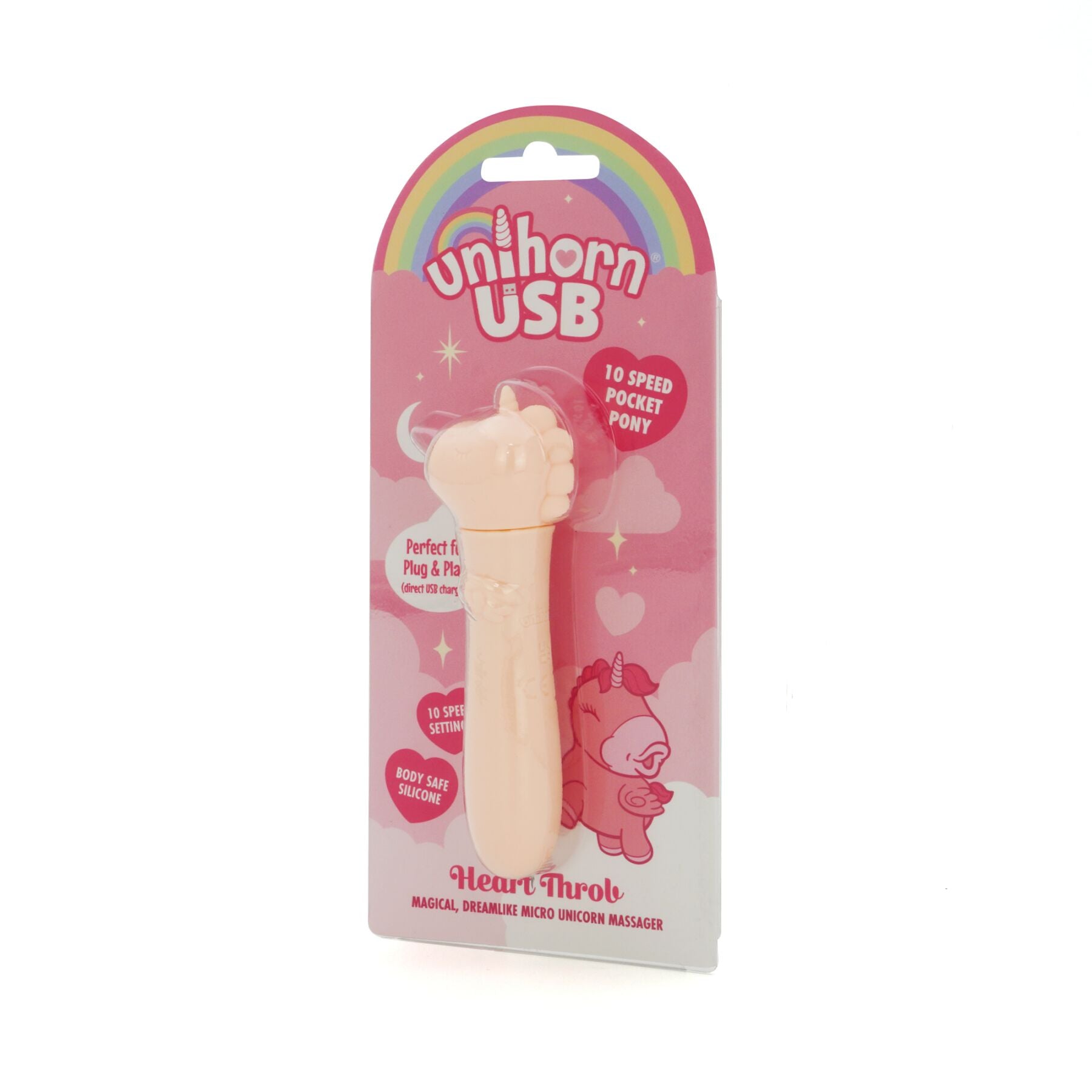 Вібратор-єдиноріжка Unihorn USB Bullet - Heart Throb