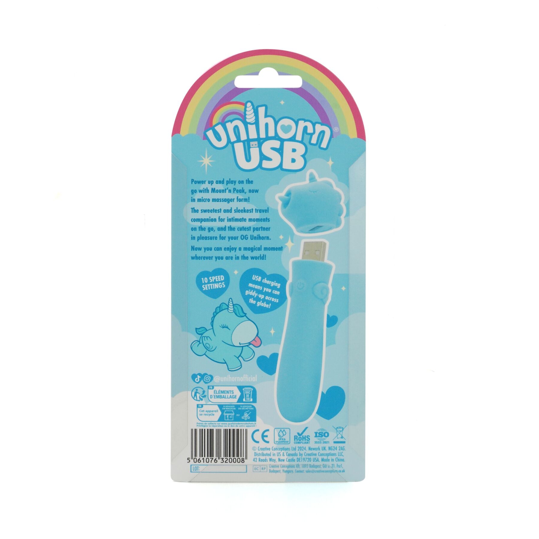 Вібратор-єдиноріжка Unihorn USB Bullet - Mount'n Peak