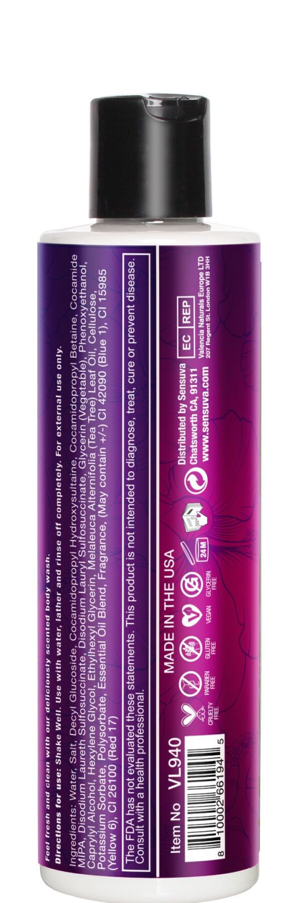 Гель для душу Sensuva Body Wash - Sweet Secrets