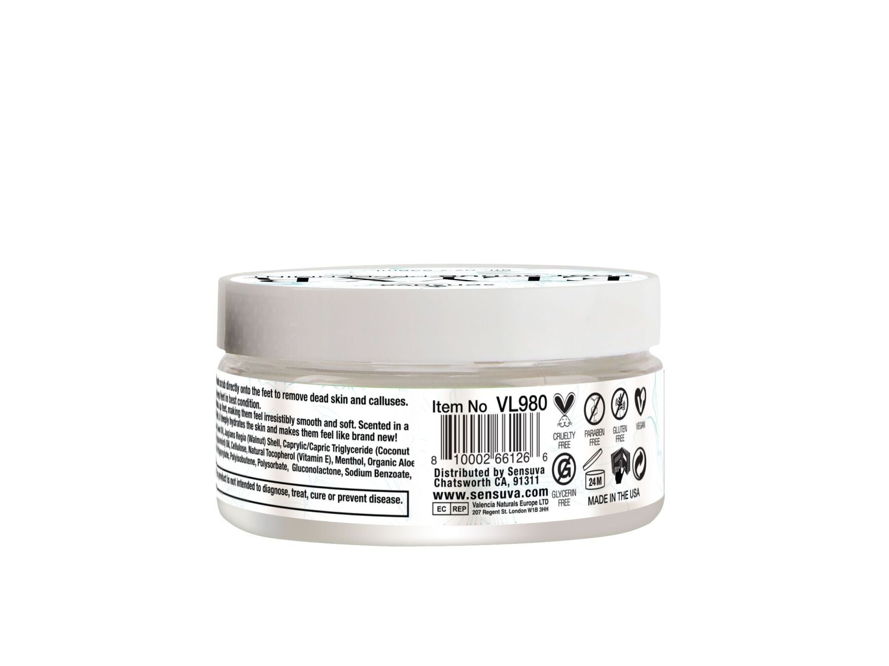 Скраб для ніг Sensuva ELXYR Foot Scrub Peppermint