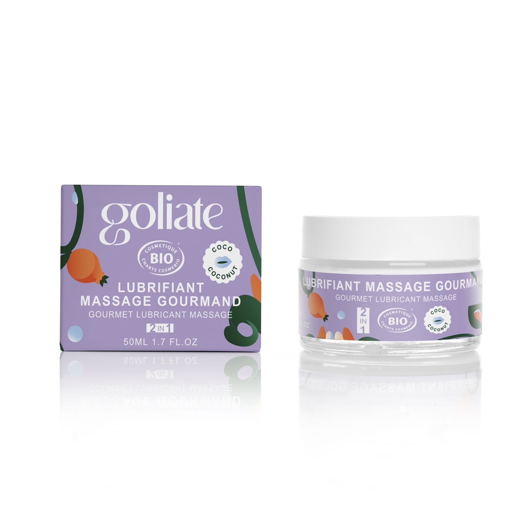 Масажна олія-лубрикант з ароматом та смаком кокоса Goliate Couple Gourmand Coco