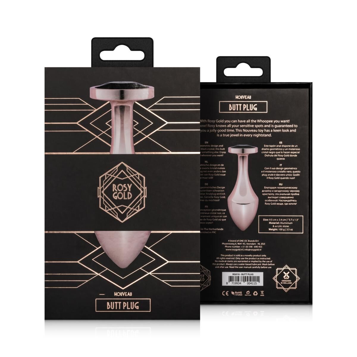 Анальна пробка Rosy Gold Nouveau Butt Plug