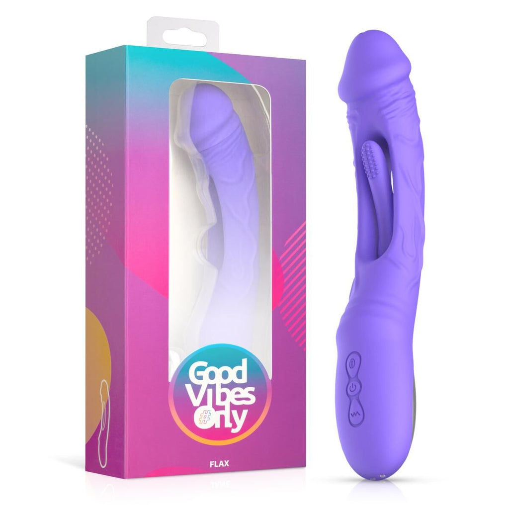 Вібратор Good Vibes Only Flax Vibrating Dildo with G-Spot Stimulator