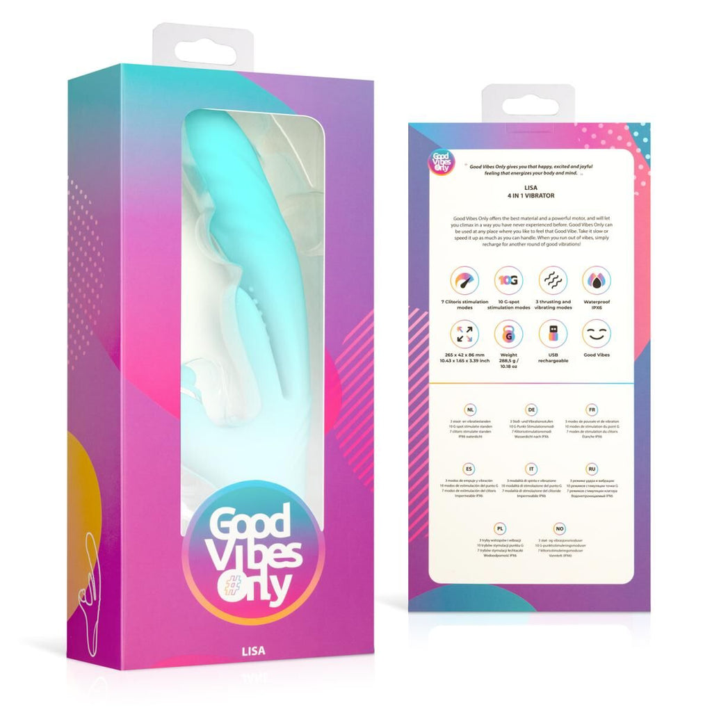 Вібратор-кролик Good Vibes Only Lisa Thrusting Rabbit Vibrator with G-Spot Stimulator