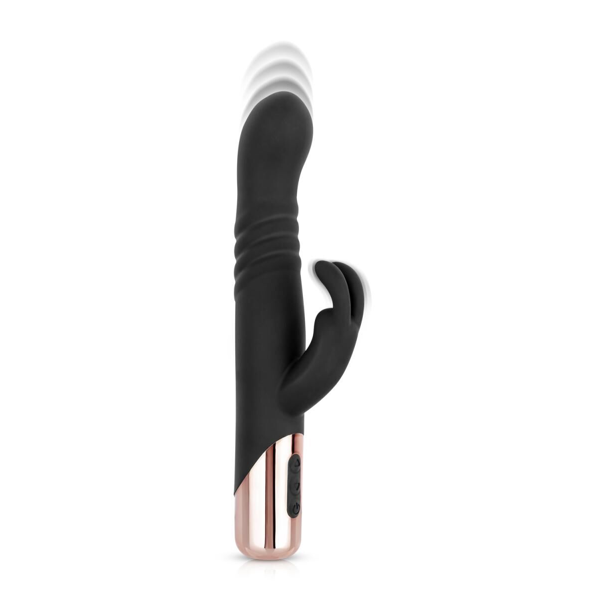 Вібратор-кролик Rosy Gold Rabbit Vibrator with thrusting function