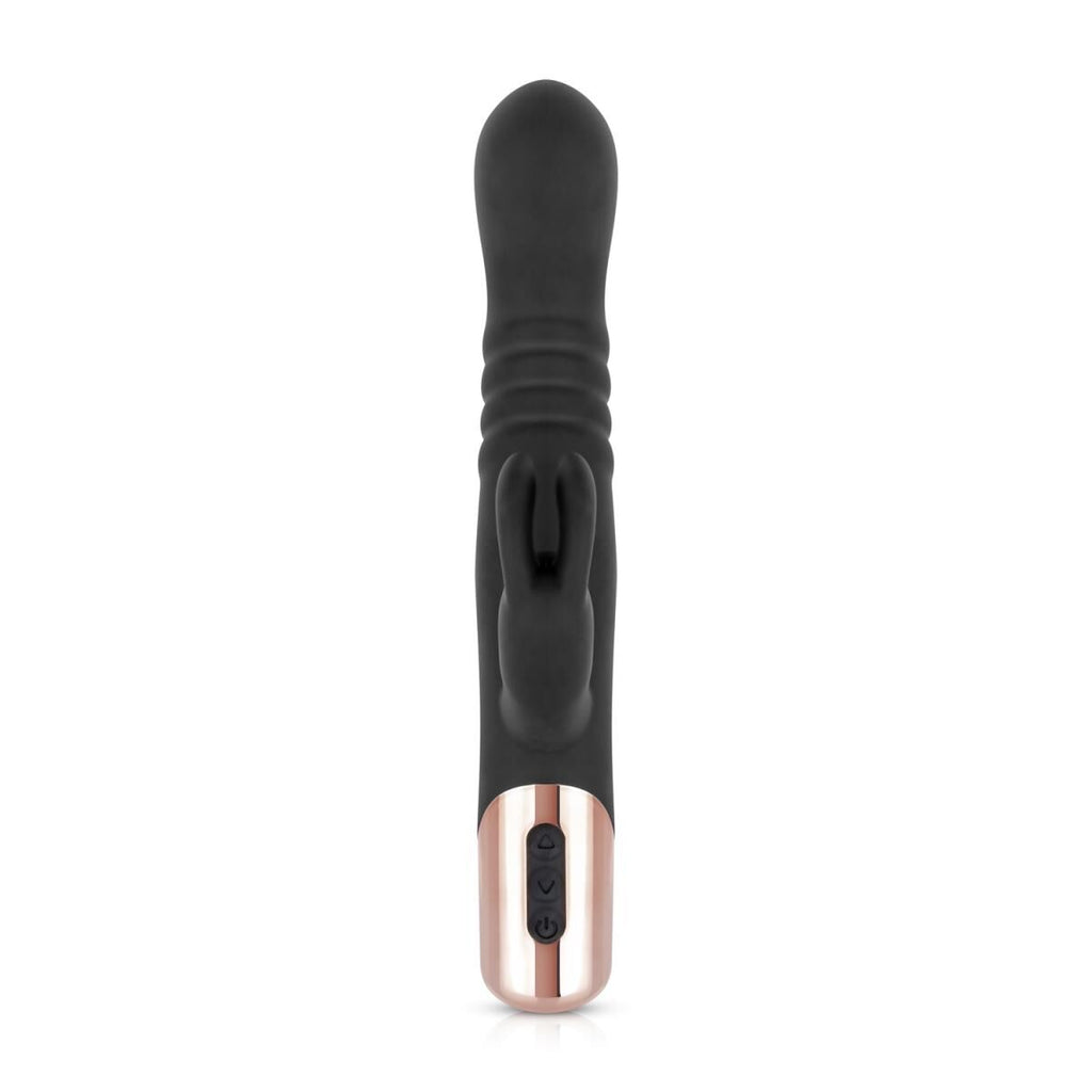 Вібратор-кролик Rosy Gold Rabbit Vibrator with thrusting function