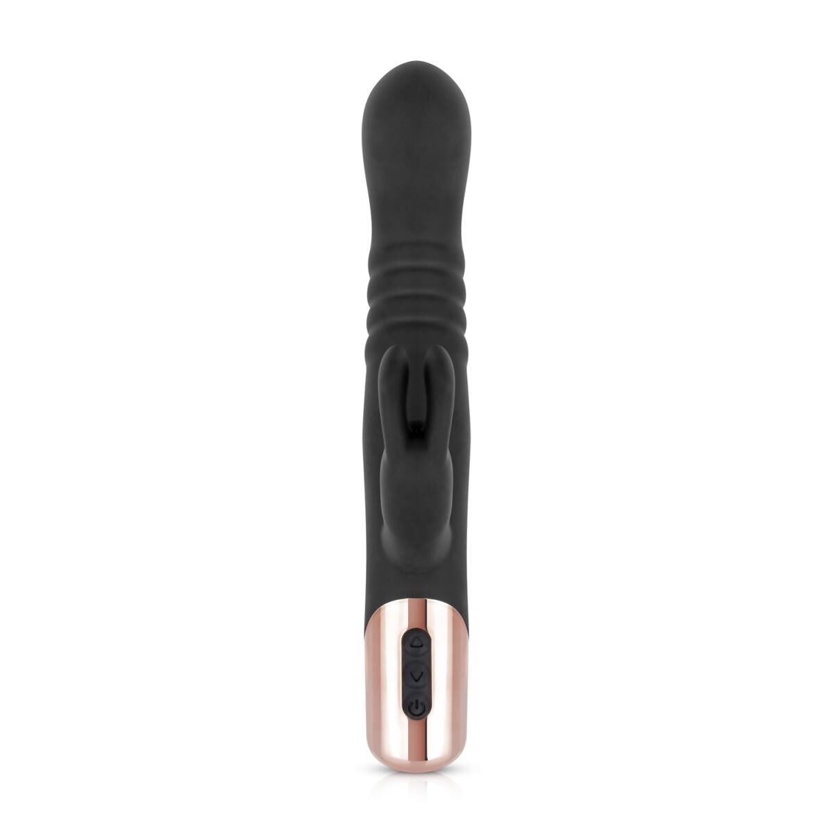 Вібратор-кролик Rosy Gold Rabbit Vibrator with thrusting function