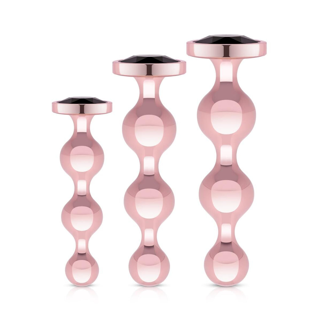Набір анальних іграшок Rosy Gold Metal Butt Plug