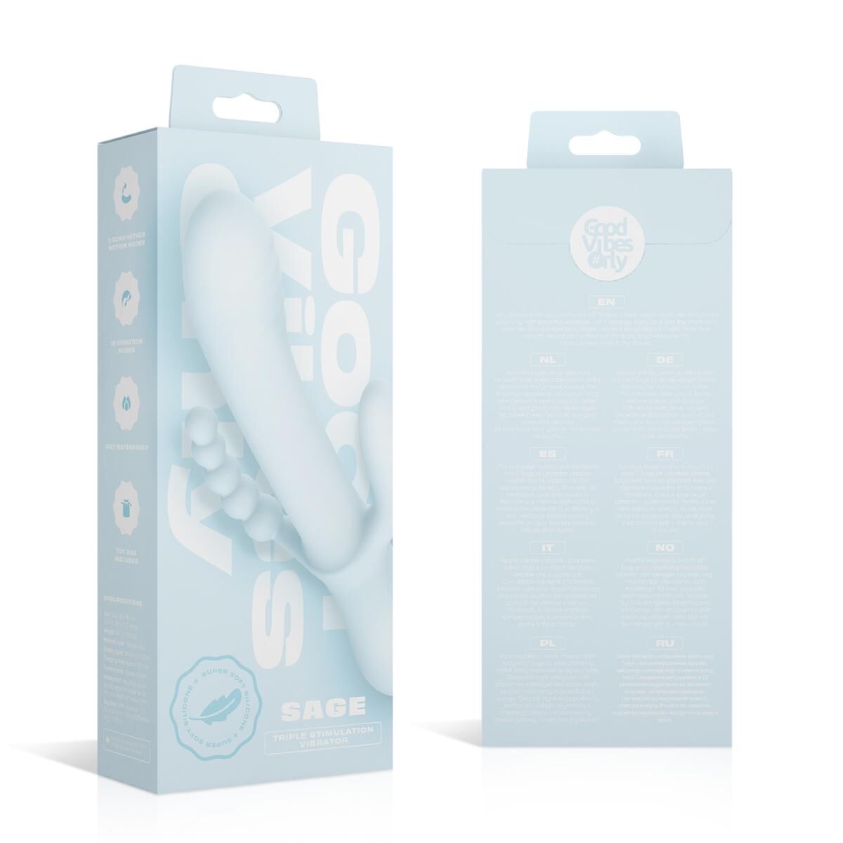 Вібратор-кролик Good Vibes Only SAGE Triple Stimulation Vibe Soft Silicone
