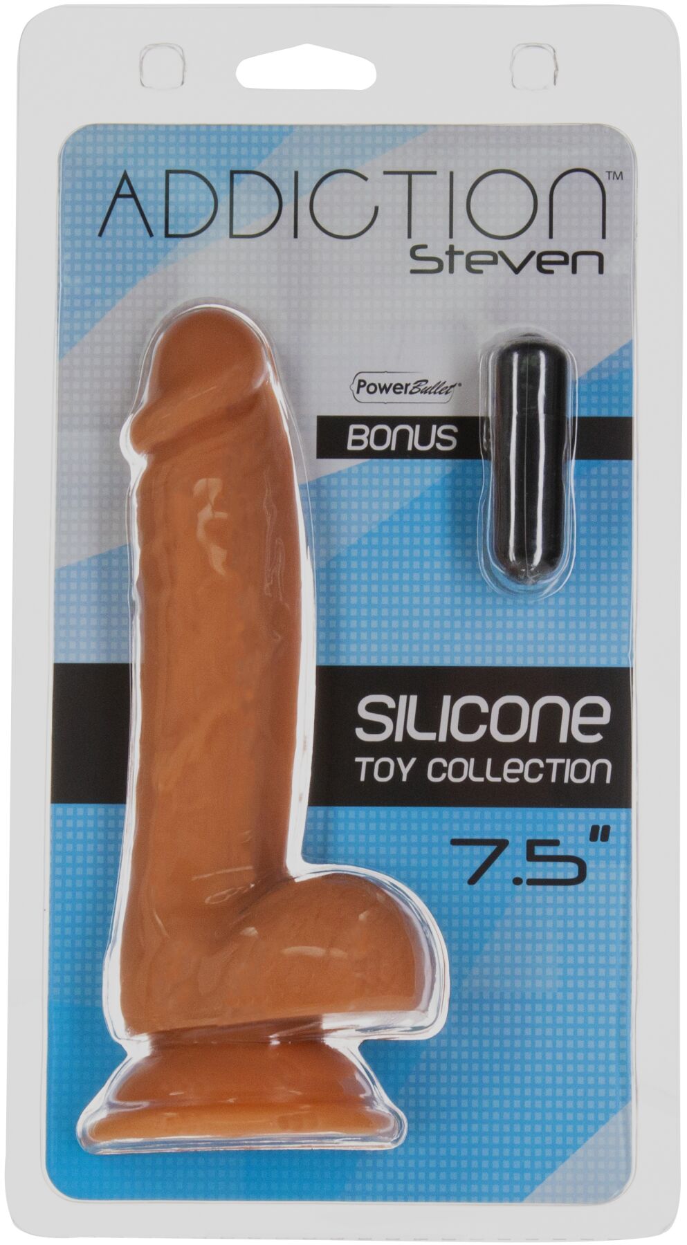 Фалоімітатор ADDICTION Steven 7.5 Silicone Dong Caramel