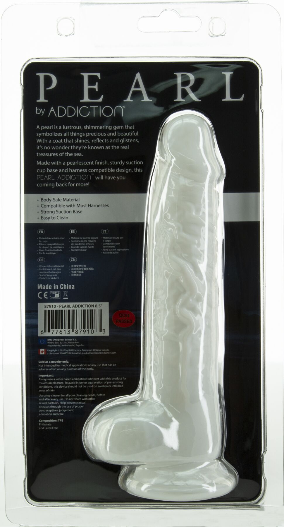 Фалоімітатор ADDICTION Pearl 8.5 Dildo with Balls
