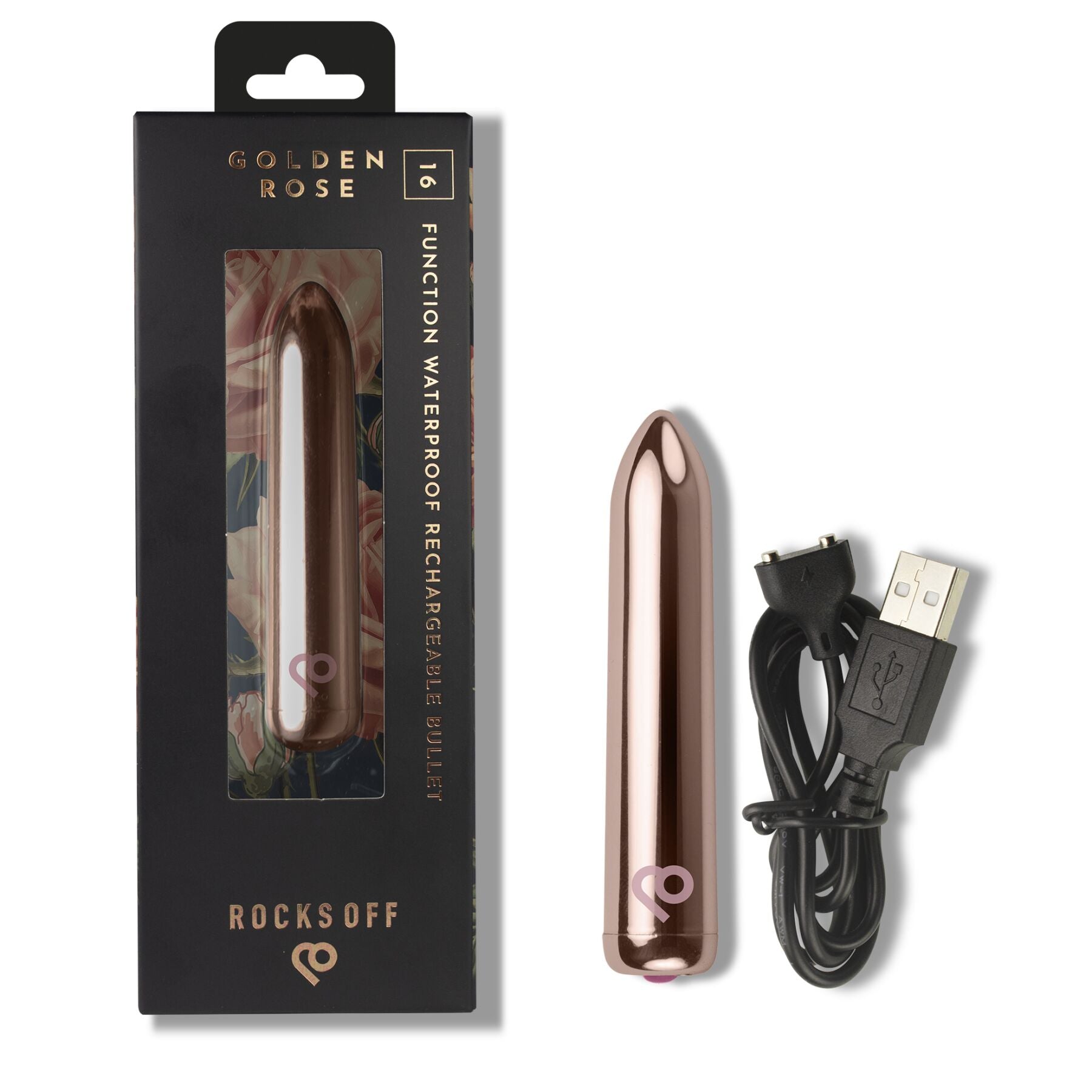 Віброкуля Rocks Off Bullet Golden Rose 16 Settings