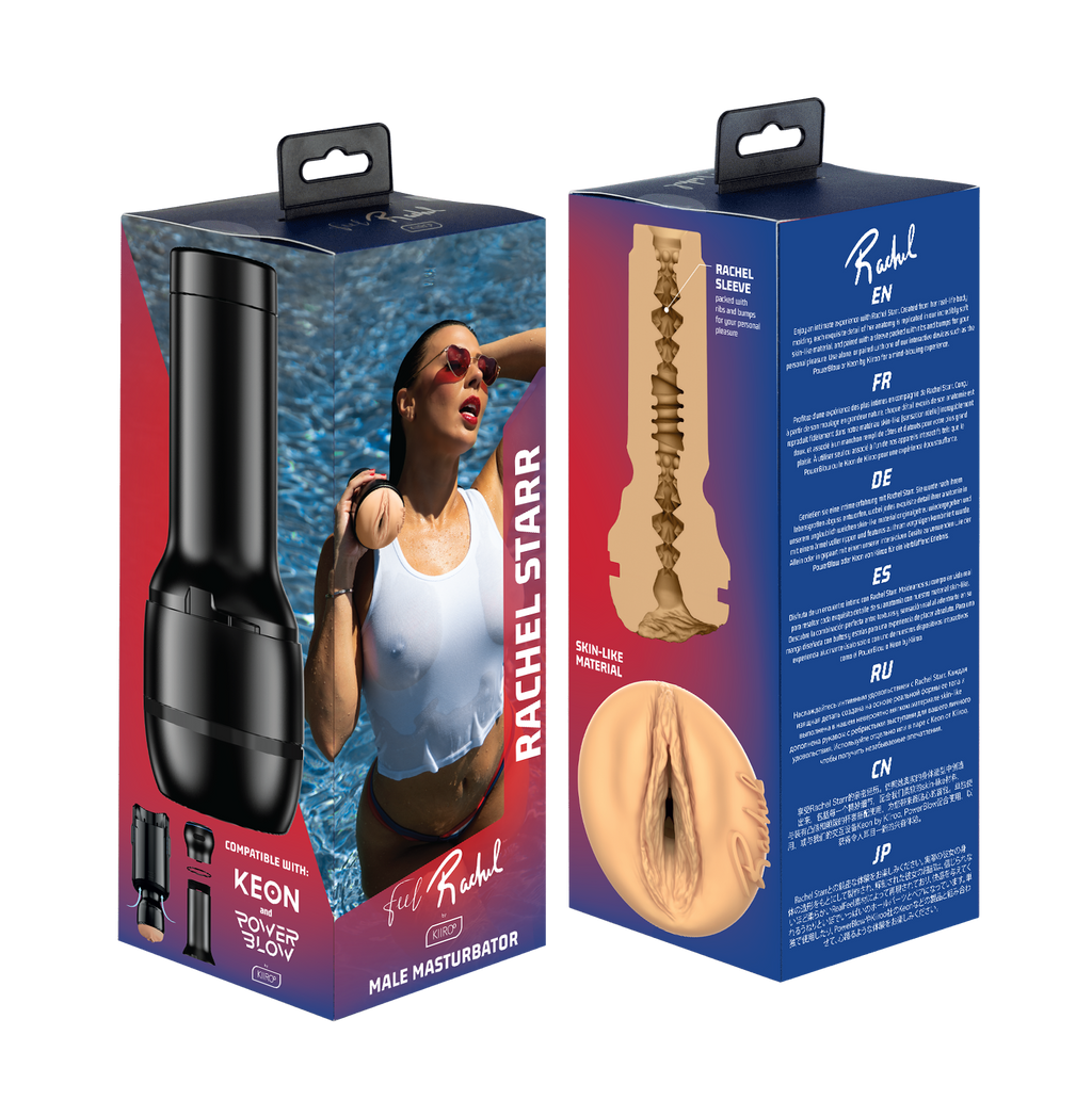 Мастурбатор Kiiroo Feel Rachel Starr PBC, сумісний з PowerBlow и Keon