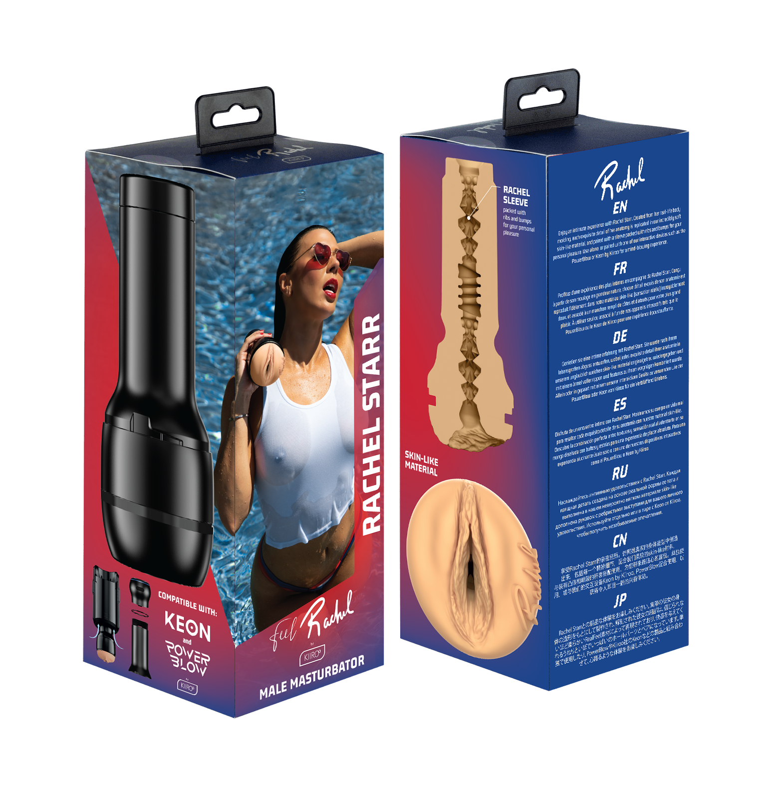 Мастурбатор Kiiroo Feel Rachel Starr PBC, сумісний з PowerBlow и Keon