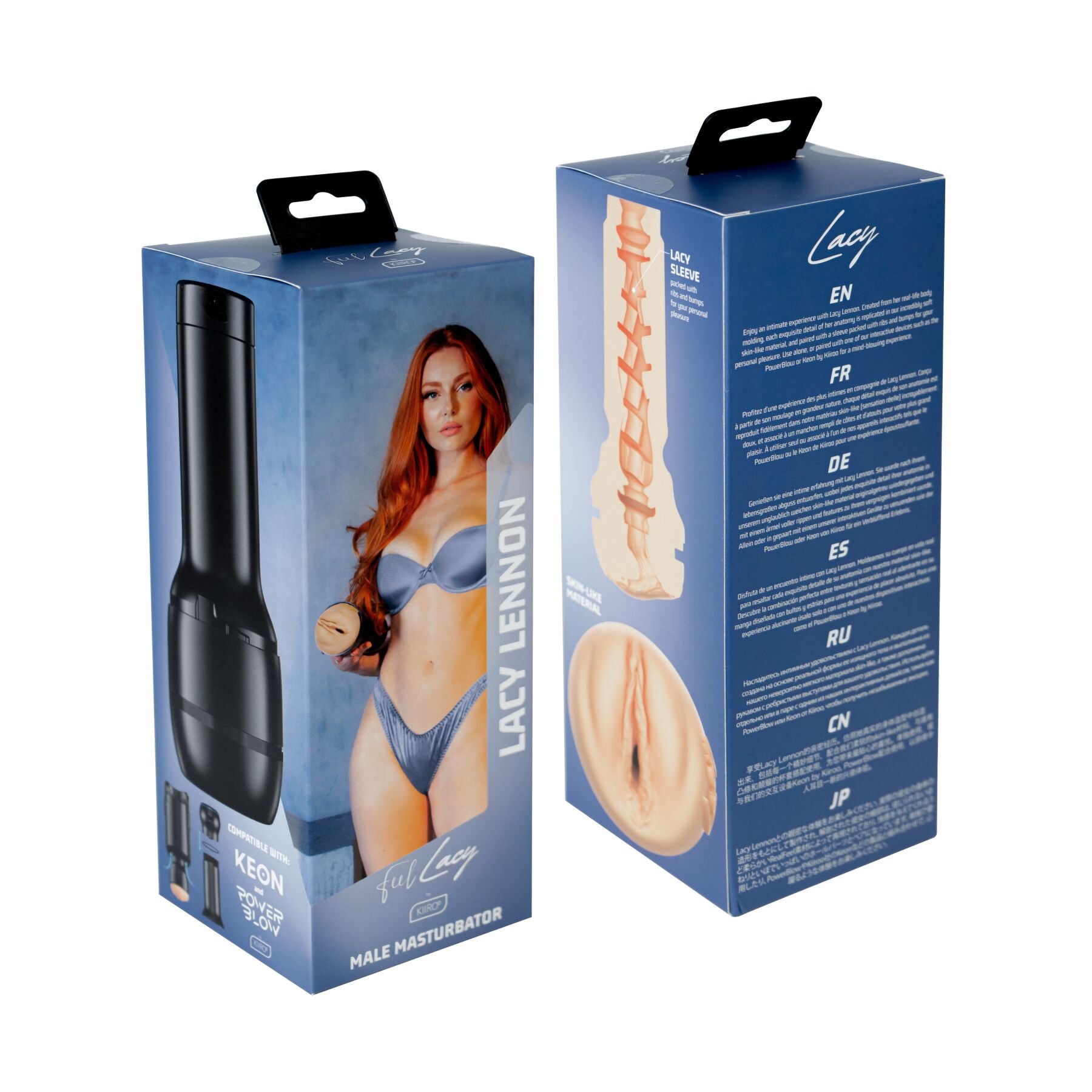 Мастурбатор Kiiroo Feel Lacy Lennon PBC, сумісний з PowerBlow и Keon