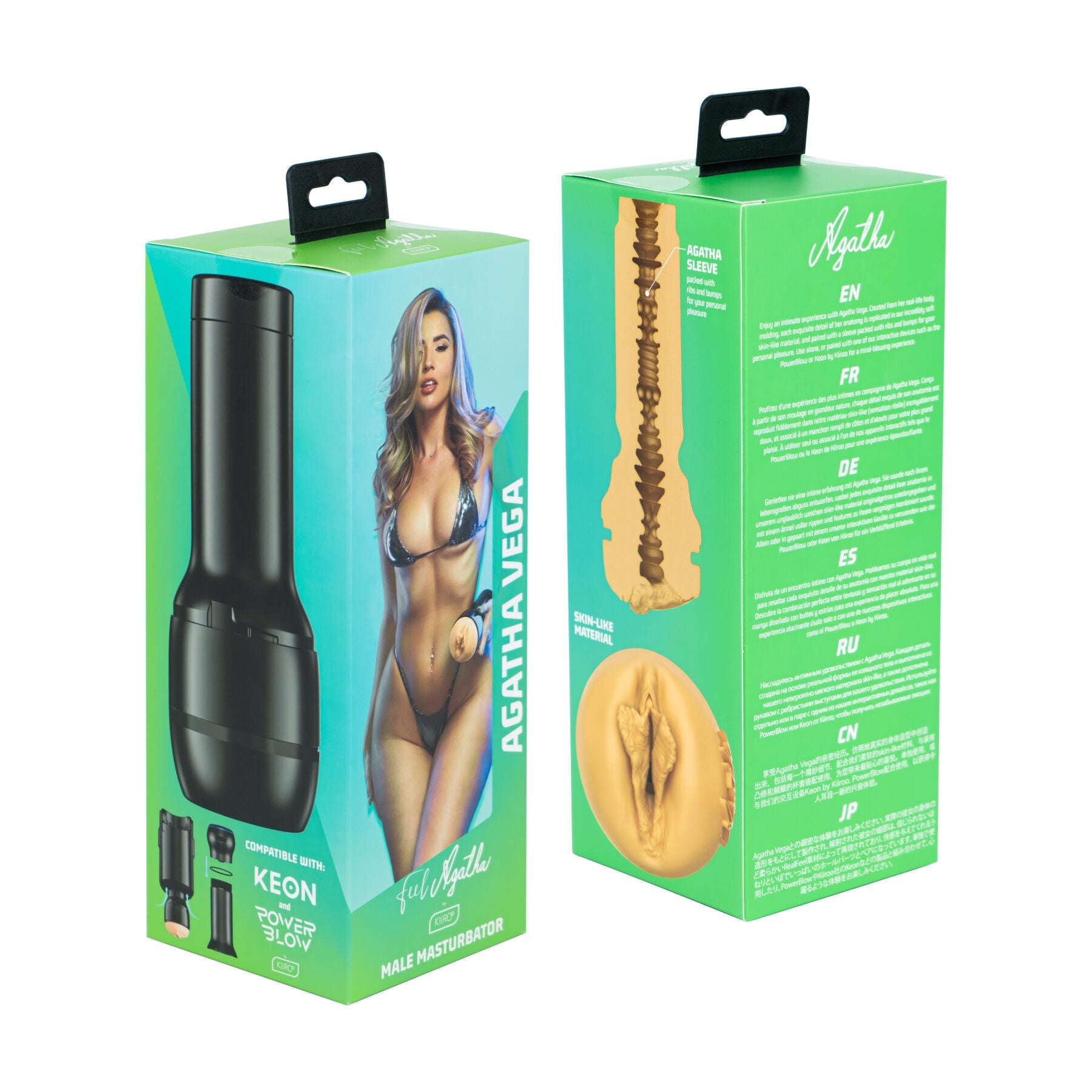 Мастурбатор Kiiroo Feel Agatha Vega PBC, сумісний з PowerBlow и Keon