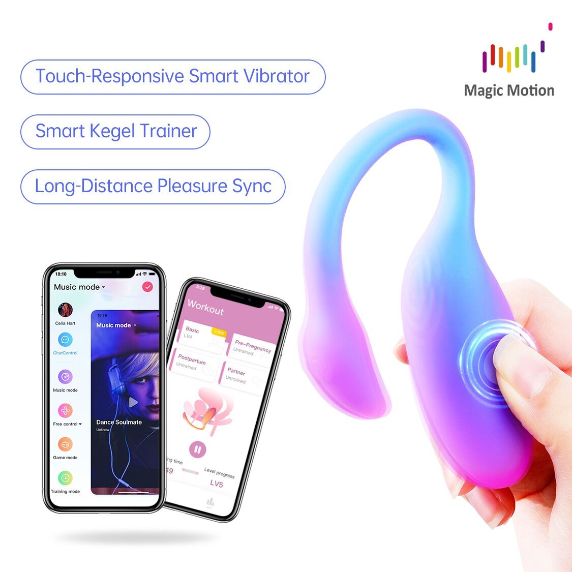 Смарт-віброяйце Magic Motion Flamingo Max 2 в 1 віброяйце та тренажер Кегеля