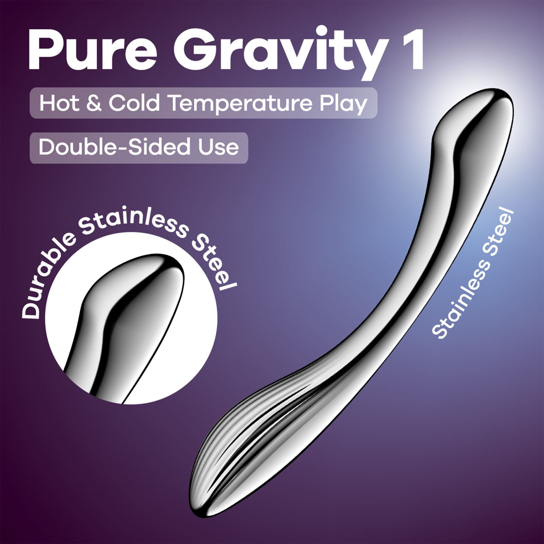 Металевий дилдо Satisfyer Pure Gravity 1