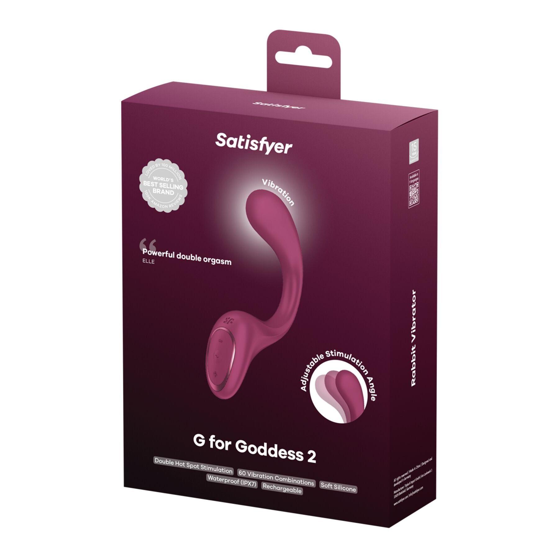 Вагінально-кліторальний вібратор Satisfyer G for Goddess 2