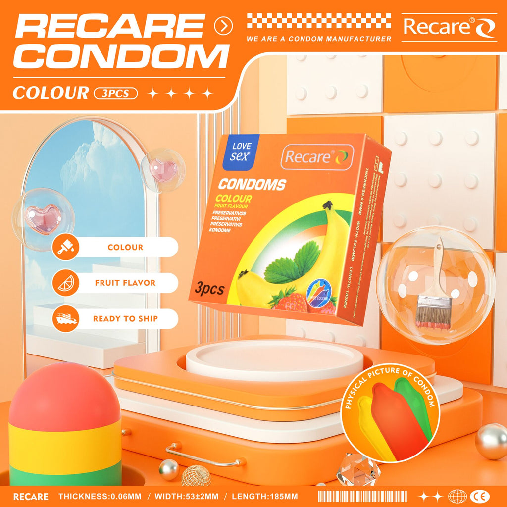 Презервативи Recare Color Fruit Flavour Condoms