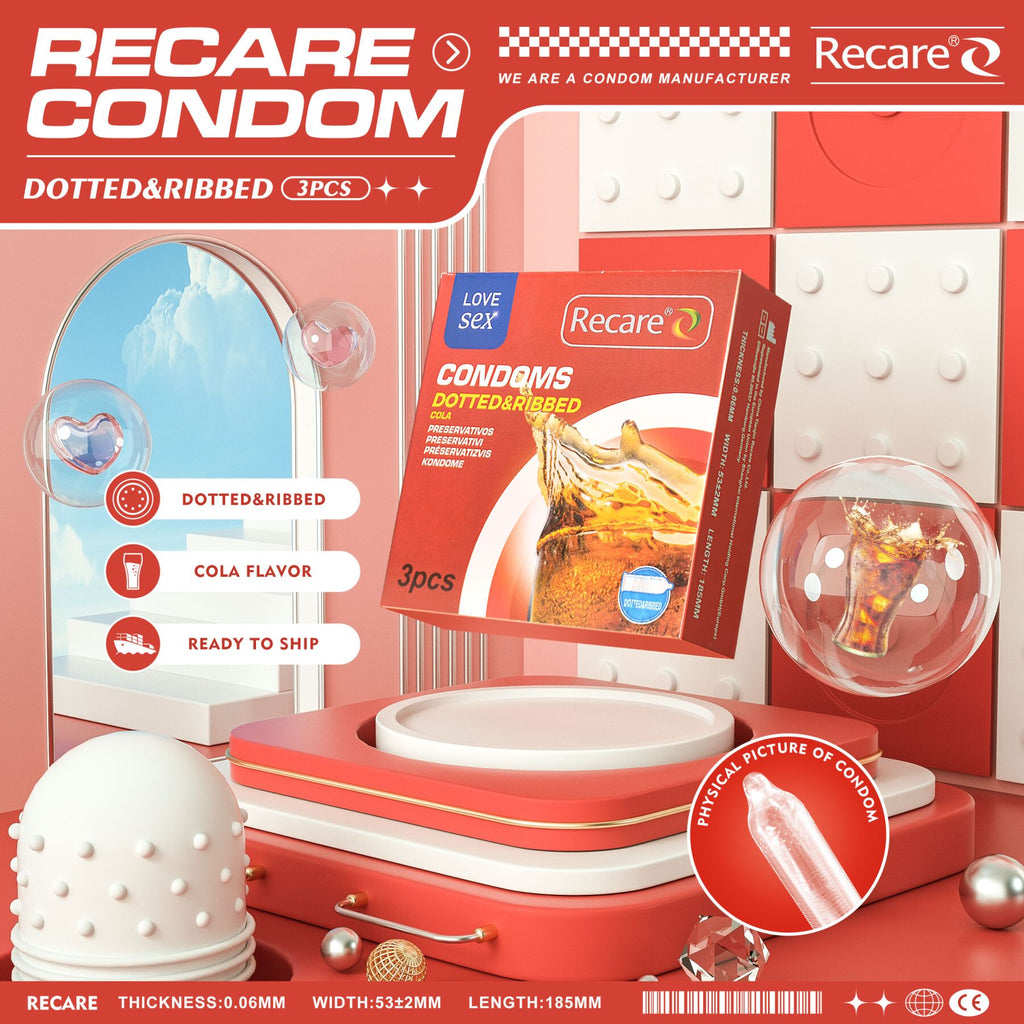 Презервативи Recare Cola Dotted&Ribbed Condoms