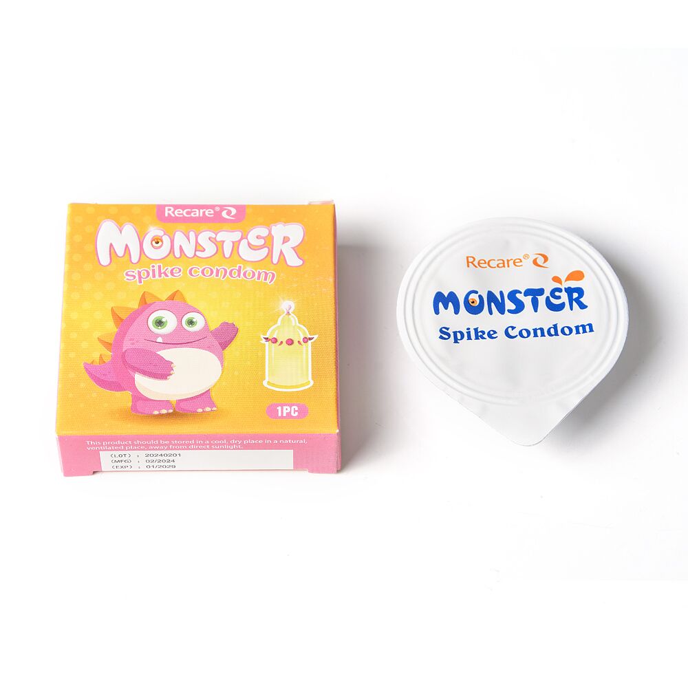 Презервативи Recare Pink Monster Spike Condoms