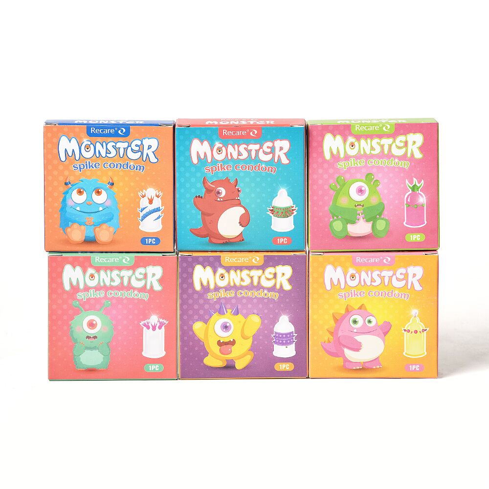Презервативи Recare Pink Monster Spike Condoms