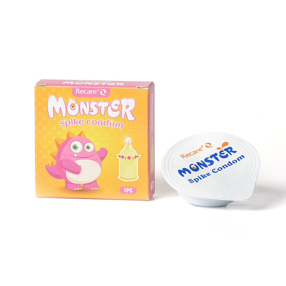 Презервативи Recare Pink Monster Spike Condoms