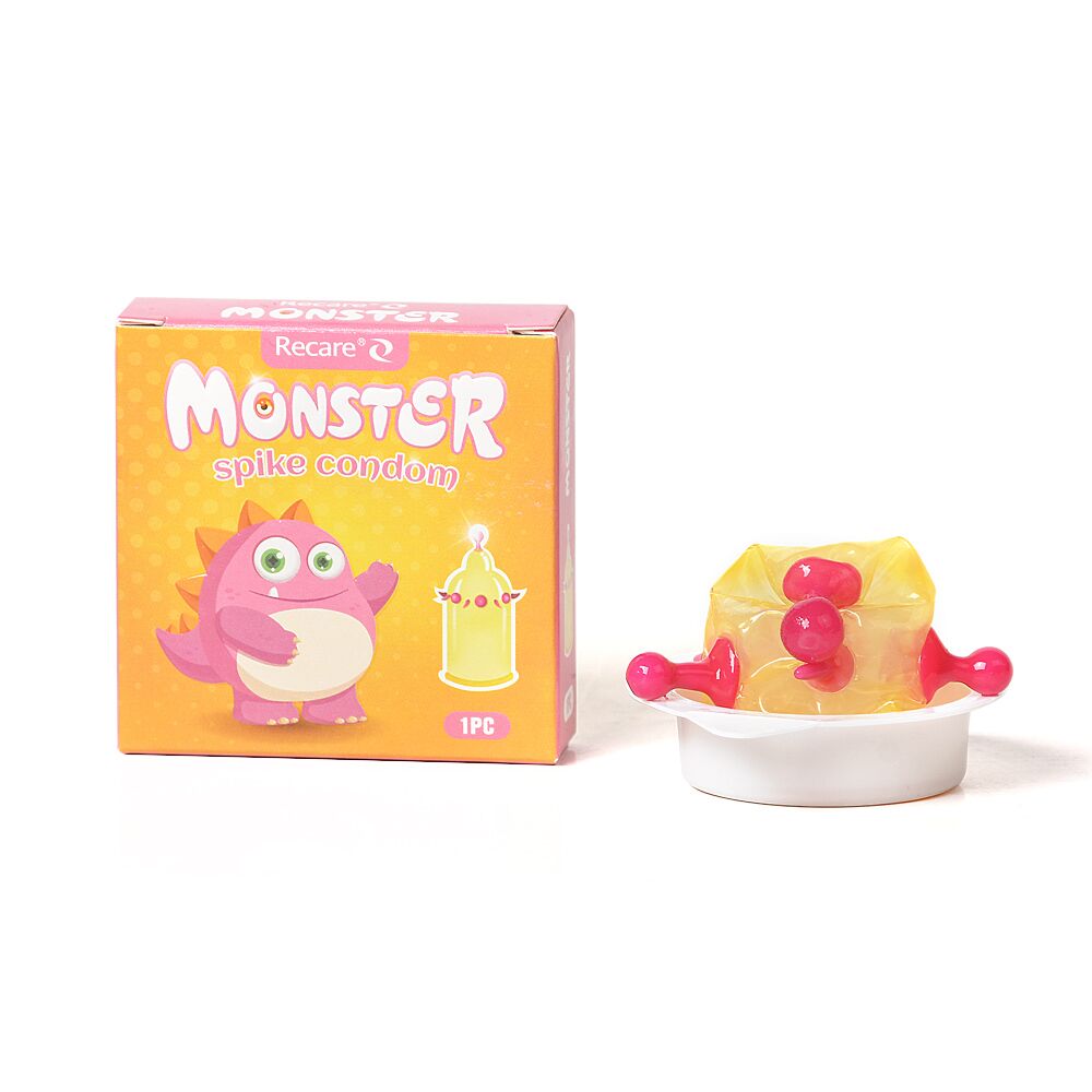 Презервативи Recare Pink Monster Spike Condoms