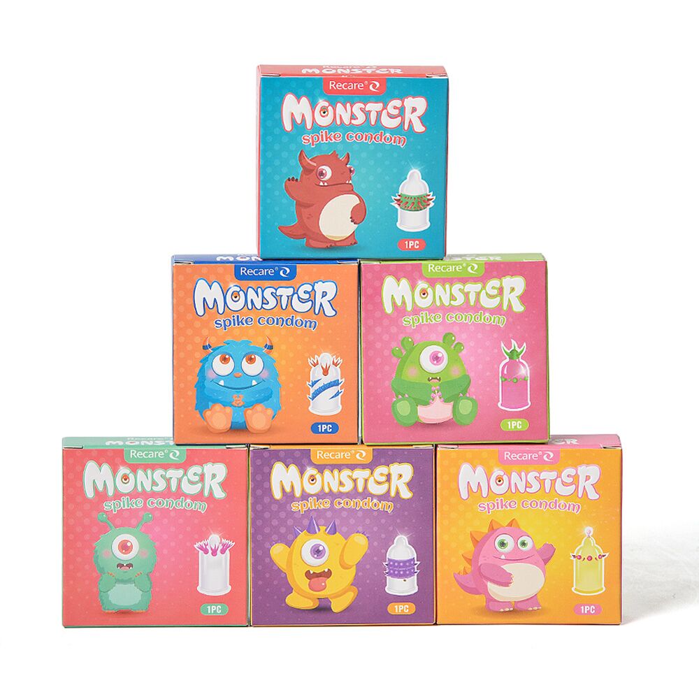 Презервативи Recare Pink Monster Spike Condoms