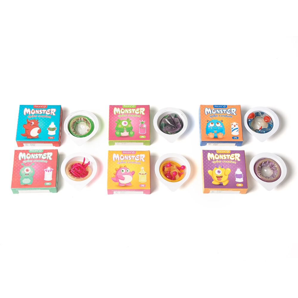 Презервативи Recare Turquoise Monster Spike Condoms