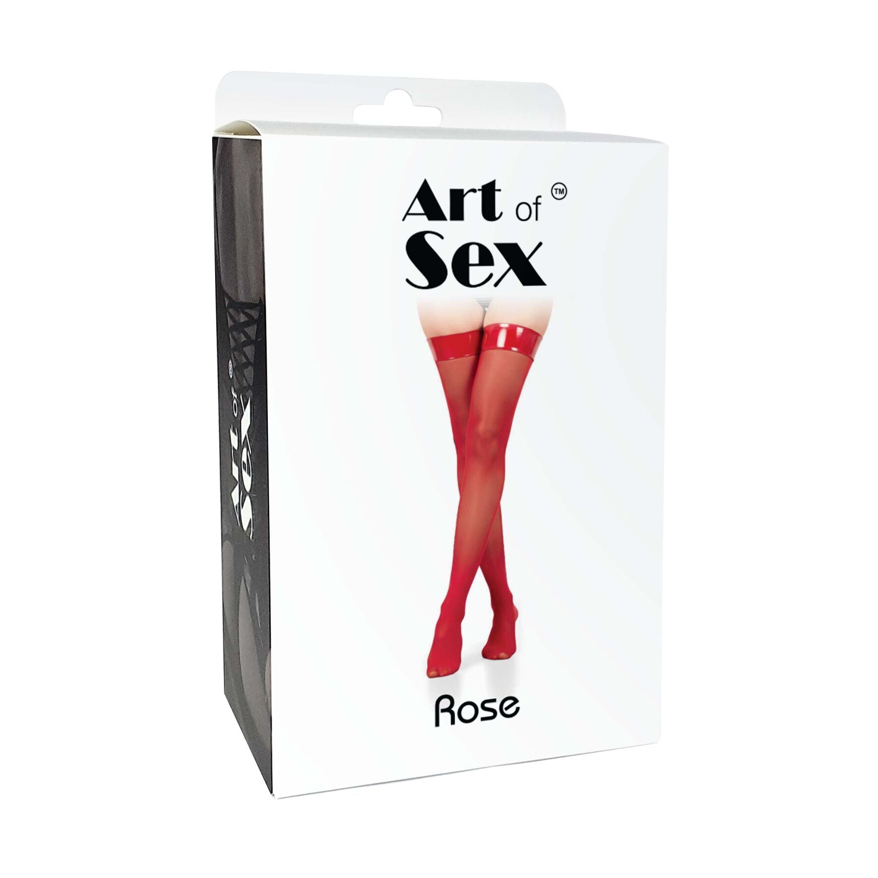 Панчохи в дрібну сітку з лакованою коронкою Art of Sex