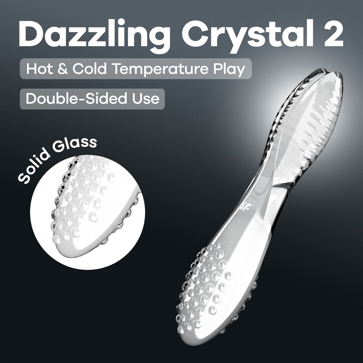 Двосторонній скляний дилдо Satisfyer Dazzling Crystal 2