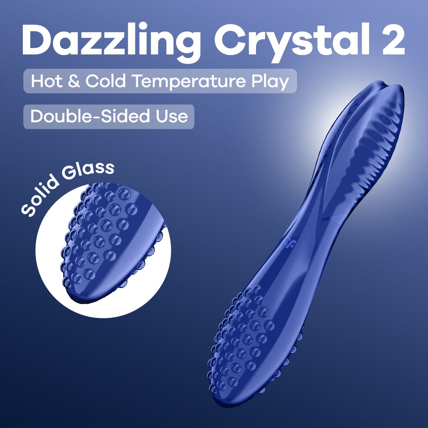 Двосторонній скляний дилдо Satisfyer Dazzling Crystal 2