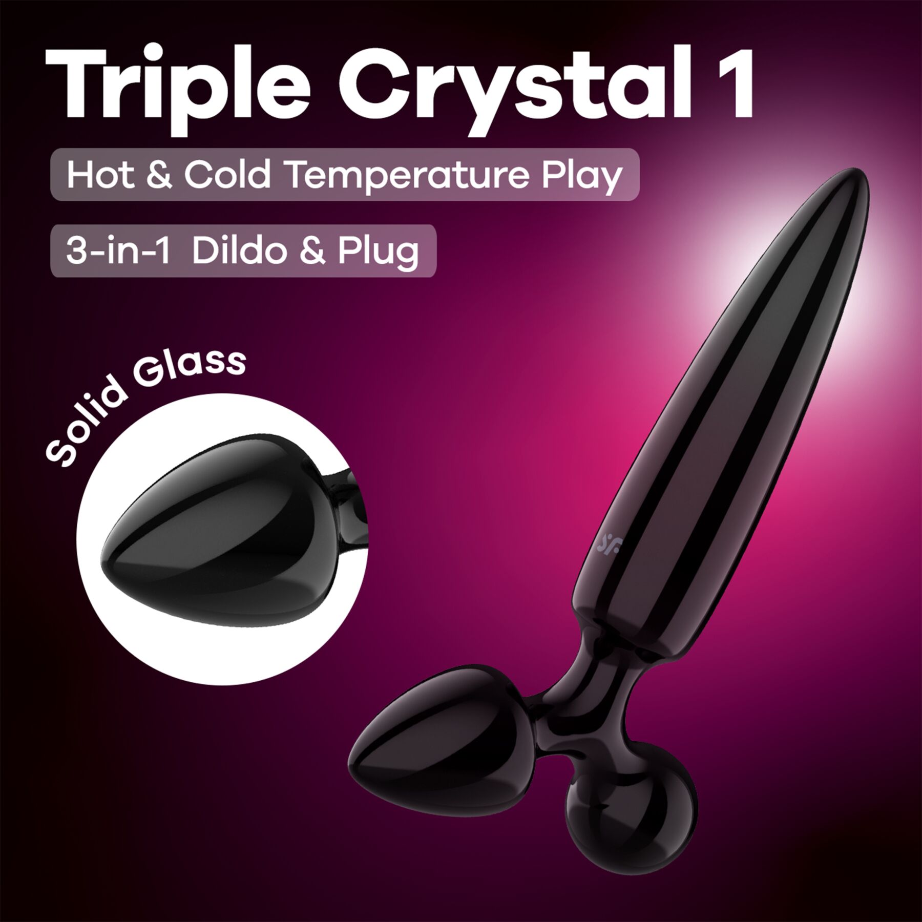 Тристоронній скляний дилдо Satisfyer Triple Crystal 1