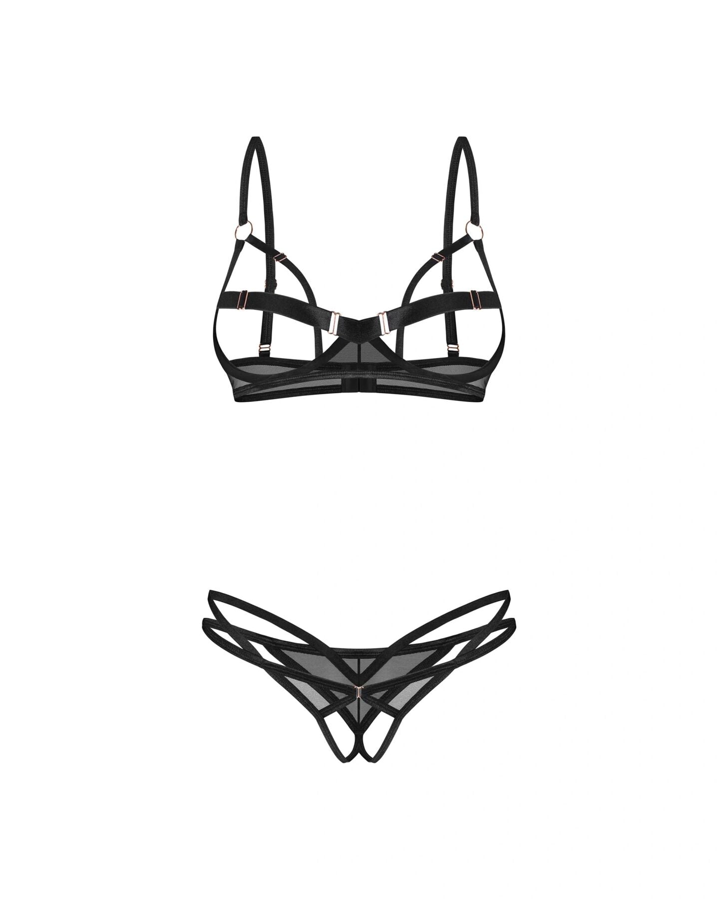 Комплект Obsessive Euridia 2-pcs crotchless set